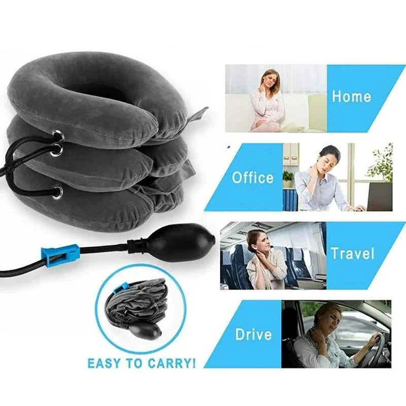 Neck Support Cushion Inflatable Air Cervical Neck Traction Device