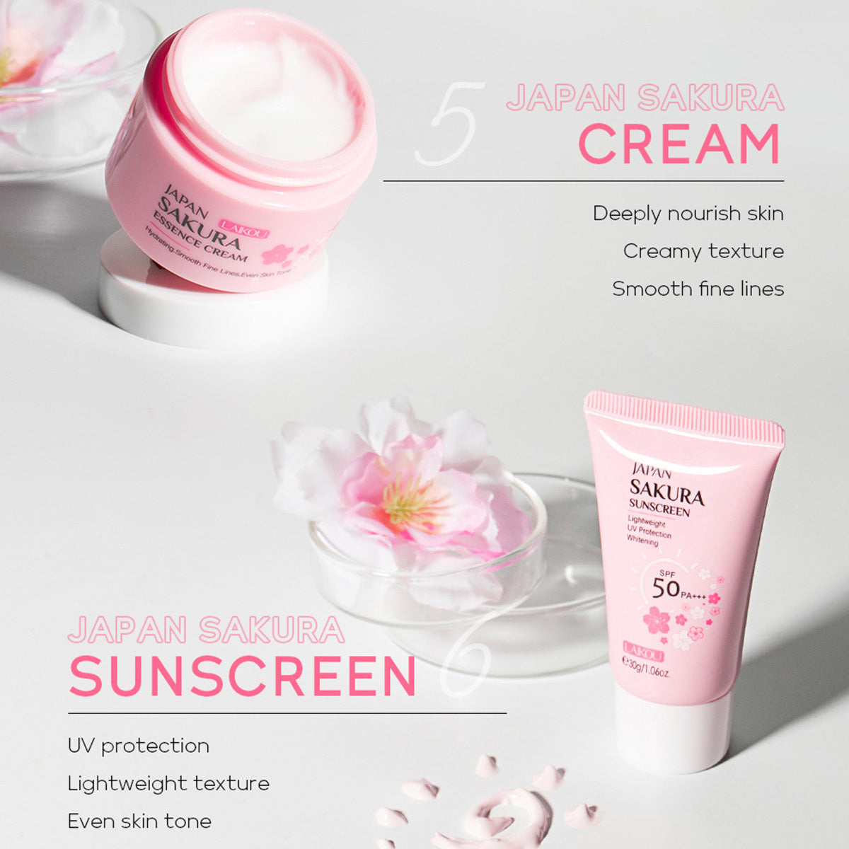 Skin Care Set JAPAN SAKURA Women Beauty Gift Sets Skin Care