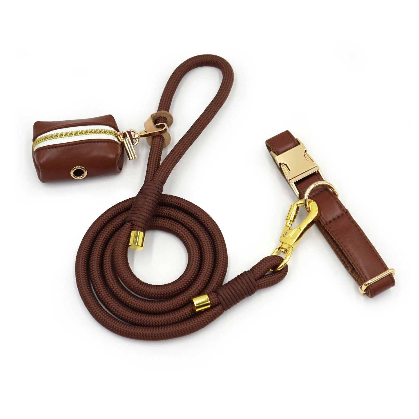 New Leather Hand-woven Round Rope Strong Dog Rope Leash