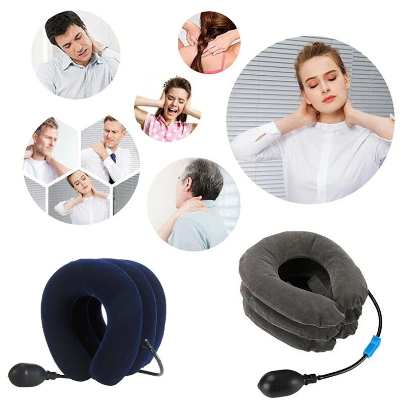 Neck Support Cushion Inflatable Air Cervical Neck Traction Device