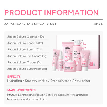 Skin Care Set JAPAN SAKURA Women Beauty Gift Sets Skin Care