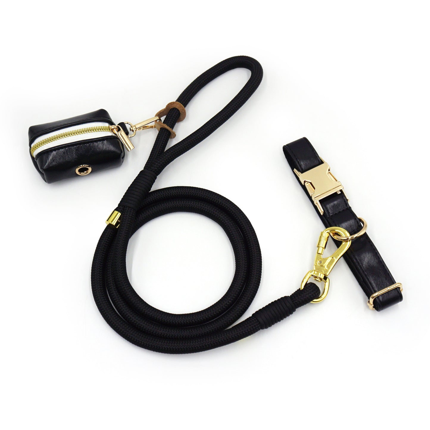 New Leather Hand-woven Round Rope Strong Dog Rope Leash