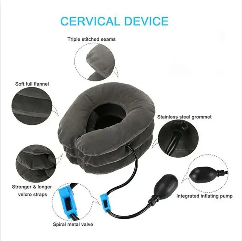 Neck Support Cushion Inflatable Air Cervical Neck Traction Device