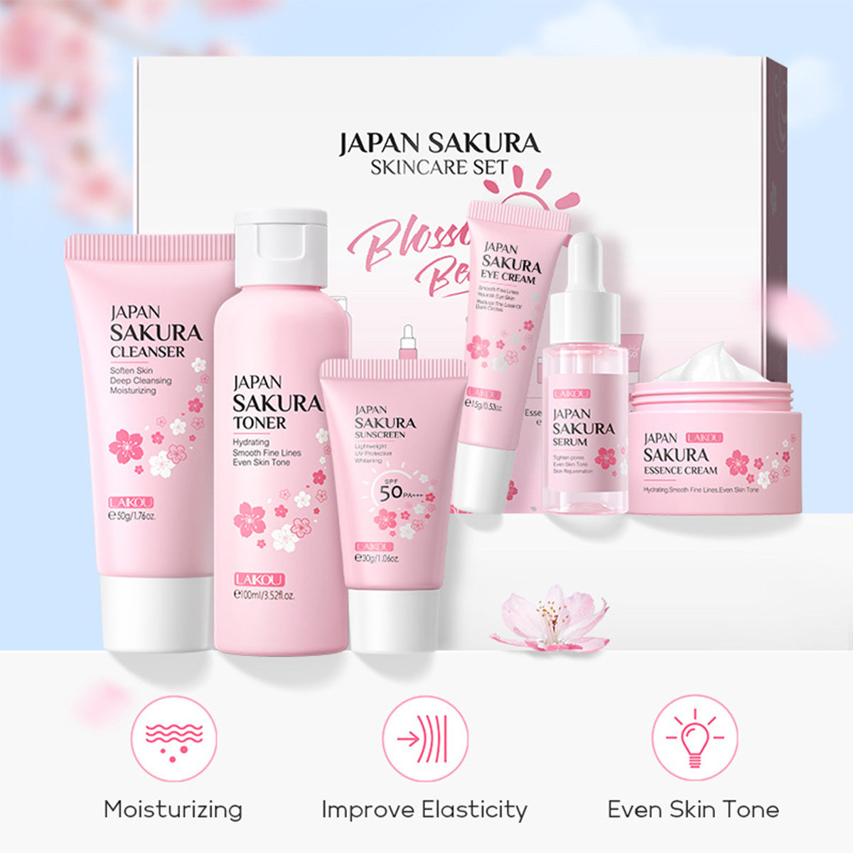 Skin Care Set JAPAN SAKURA Women Beauty Gift Sets Skin Care